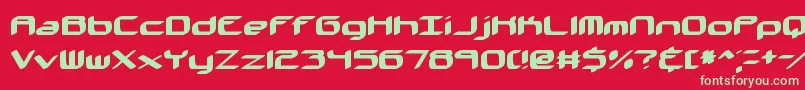 Kinkaid Font – Green Fonts on Red Background