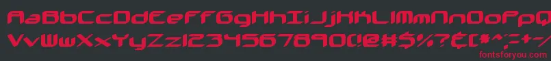 Kinkaid Font – Red Fonts on Black Background