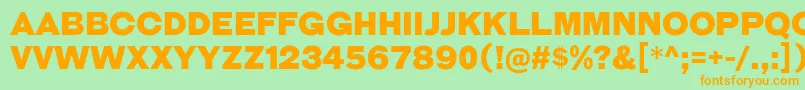 GalderglynnTitlingBl Font – Orange Fonts on Green Background