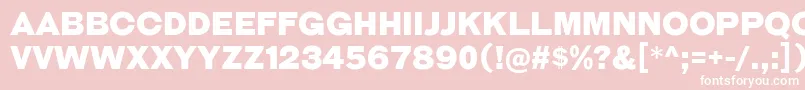 GalderglynnTitlingBl-Schriftart – Weiße Schriften auf rosa Hintergrund