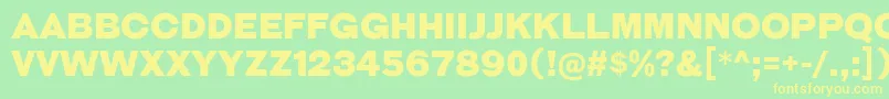 GalderglynnTitlingBl Font – Yellow Fonts on Green Background