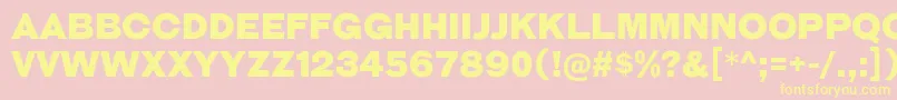 GalderglynnTitlingBl Font – Yellow Fonts on Pink Background
