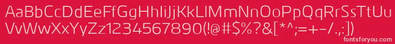 Шрифт KuroRegular – розовые шрифты на красном фоне