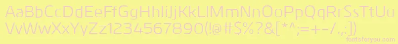 KuroRegular Font – Pink Fonts on Yellow Background