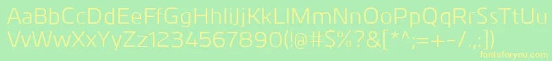 KuroRegular Font – Yellow Fonts on Green Background