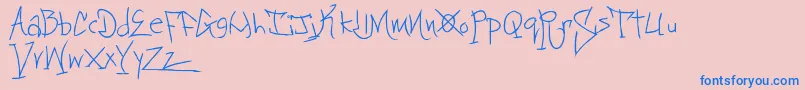 Blackbooktwo Font – Blue Fonts on Pink Background