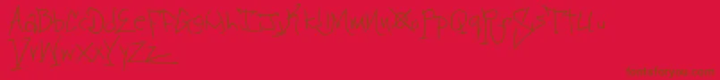 Blackbooktwo Font – Brown Fonts on Red Background