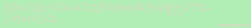 Blackbooktwo Font – Pink Fonts on Green Background