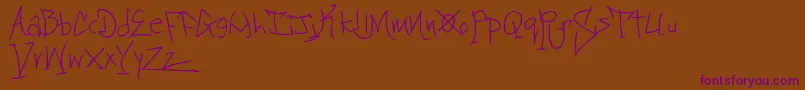 Blackbooktwo Font – Purple Fonts on Brown Background
