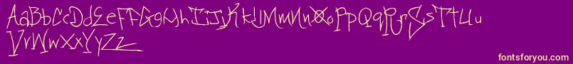 Blackbooktwo Font – Yellow Fonts on Purple Background