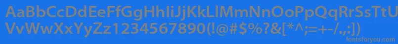 フォントMyriadproSemiboldsemiext – 青い背景に灰色の文字