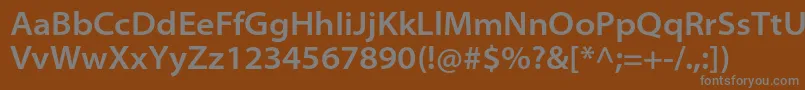 Шрифт MyriadproSemiboldsemiext – серые шрифты на коричневом фоне