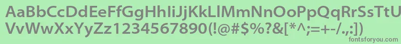 Шрифт MyriadproSemiboldsemiext – серые шрифты на зелёном фоне