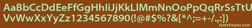 Шрифт MyriadproSemiboldsemiext – зелёные шрифты на коричневом фоне