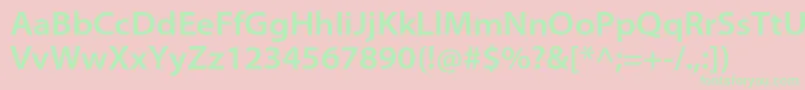 MyriadproSemiboldsemiext Font – Green Fonts on Pink Background