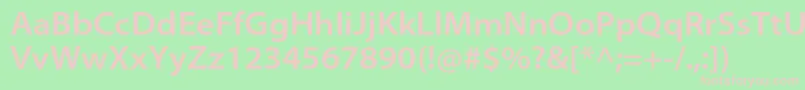 MyriadproSemiboldsemiext Font – Pink Fonts on Green Background