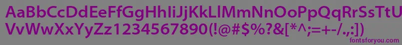MyriadproSemiboldsemiext Font – Purple Fonts on Gray Background