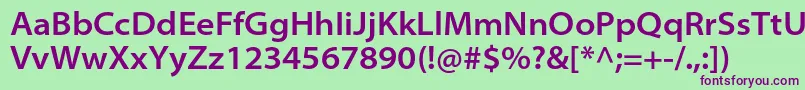 MyriadproSemiboldsemiext-fontti – violetit fontit vihreällä taustalla