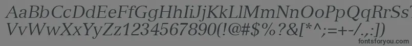 NuanceSsiItalic Font – Black Fonts on Gray Background