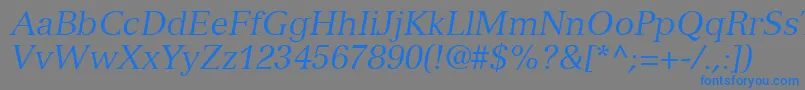 NuanceSsiItalic-fontti – siniset fontit harmaalla taustalla
