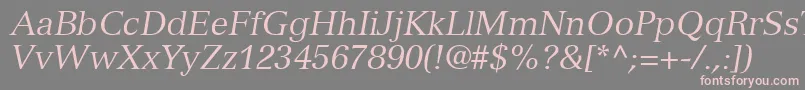 fuente NuanceSsiItalic – Fuentes Rosadas Sobre Fondo Gris