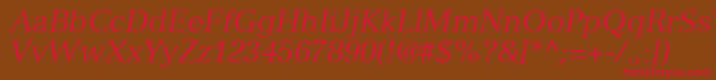 NuanceSsiItalic Font – Red Fonts on Brown Background