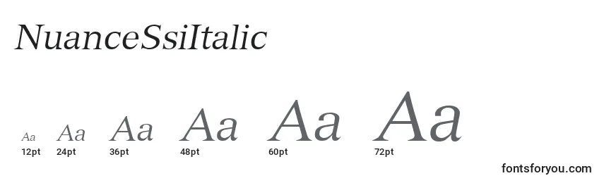 Größen der Schriftart NuanceSsiItalic