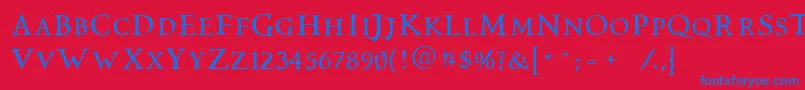 Vtcswitchbladeromance Font – Blue Fonts on Red Background