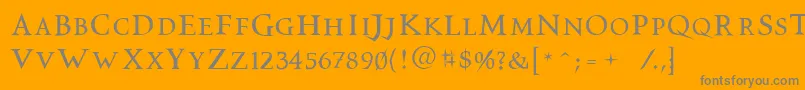 Vtcswitchbladeromance Font – Gray Fonts on Orange Background