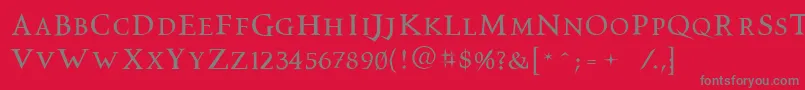 Vtcswitchbladeromance Font – Gray Fonts on Red Background