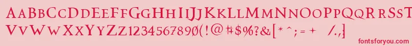 Vtcswitchbladeromance Font – Red Fonts on Pink Background