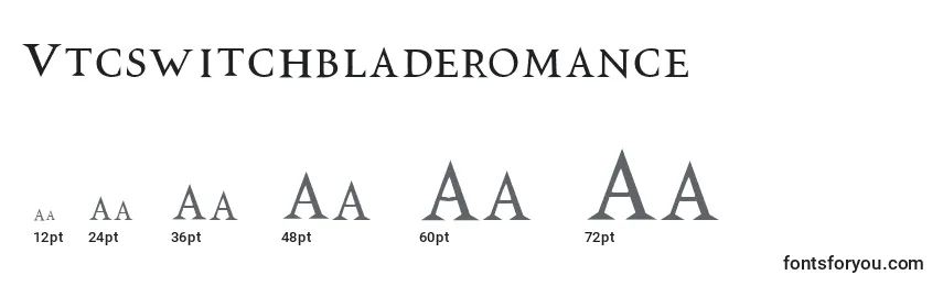 Размеры шрифта Vtcswitchbladeromance