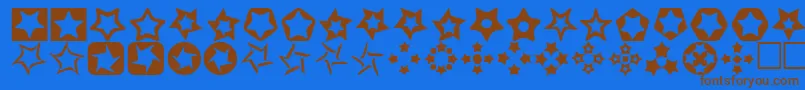 StarsFor3DFx Font – Brown Fonts on Blue Background
