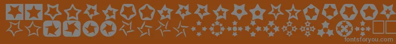 StarsFor3DFx Font – Gray Fonts on Brown Background