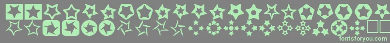 StarsFor3DFx Font – Green Fonts on Gray Background