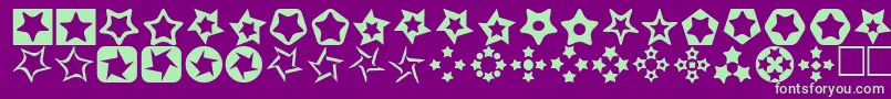 StarsFor3DFx Font – Green Fonts on Purple Background