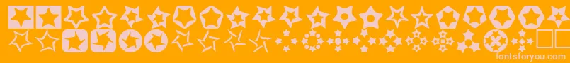 StarsFor3DFx-Schriftart – Rosa Schriften auf orangefarbenem Hintergrund