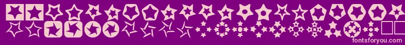 StarsFor3DFx Font – Pink Fonts on Purple Background