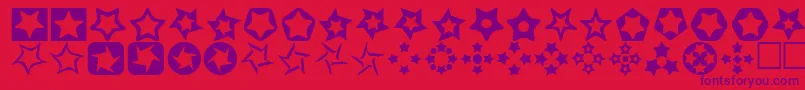 Lisätietoja StarsFor3DFx-fontista StarsFor3DFx-fontti – violetit fontit punaisella taustalla