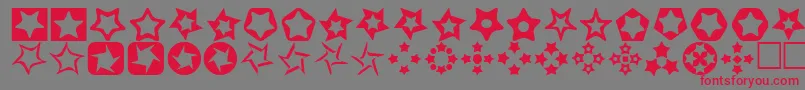 fuente StarsFor3DFx – Fuentes Rojas Sobre Fondo Gris