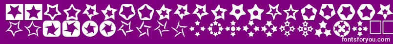 StarsFor3DFx Font – White Fonts on Purple Background