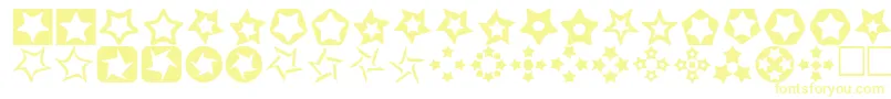 StarsFor3DFx Font – Yellow Fonts on White Background