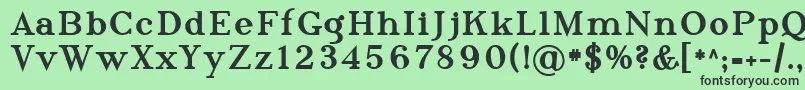 Шрифт Sfphosphorustriselenide – чёрные шрифты на зелёном фоне