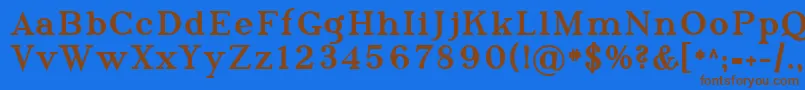 Sfphosphorustriselenide Font – Brown Fonts on Blue Background