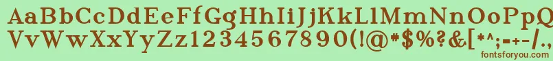 Sfphosphorustriselenide Font – Brown Fonts on Green Background