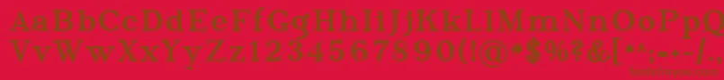 Sfphosphorustriselenide Font – Brown Fonts on Red Background