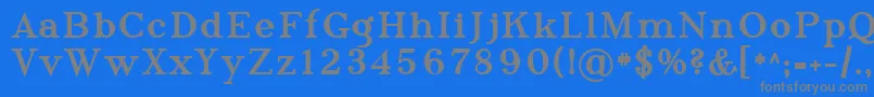 フォントSfphosphorustriselenide – 青い背景に灰色の文字