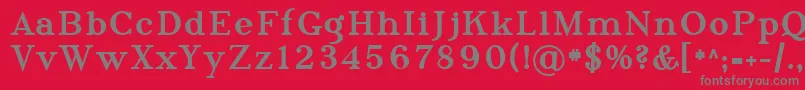 フォントSfphosphorustriselenide – 赤い背景に灰色の文字