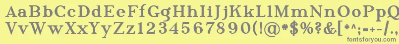 Sfphosphorustriselenide Font – Gray Fonts on Yellow Background