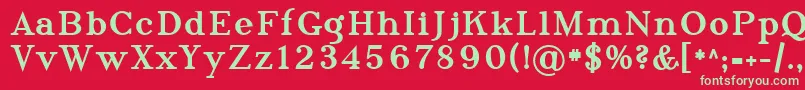 Sfphosphorustriselenide Font – Green Fonts on Red Background